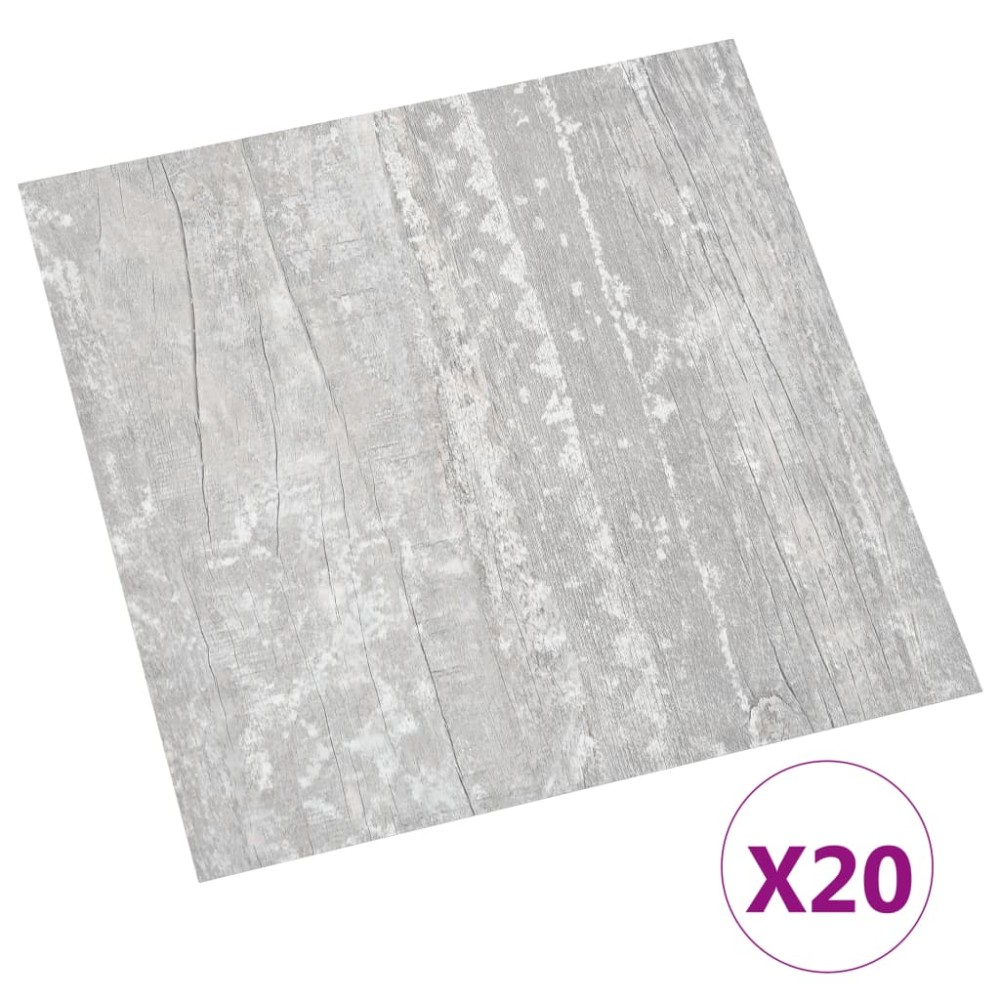 vidaXL Plăci de pardoseală autoadezive, 20 buc., gri, PVC, 1,86 m²