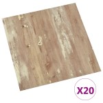 vidaXL Plăci de pardoseală autoadezive, 20 buc., maro, PVC, 1,86 m² vidaXL Plăci de pardoseală autoadezive, 20 buc., maro, PVC, 1,86 m²
