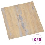 vidaXL Plăci de pardoseală autoadezive, 20 buc., maro, PVC, 1,86 m² vidaXL Plăci de pardoseală autoadezive, 20 buc., maro, PVC, 1,86 m²