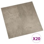 vidaXL Plăci de pardoseală autoadezive, 20 buc., gri, PVC, 1,86 m² vidaXL Plăci de pardoseală autoadezive, 20 buc., gri, PVC, 1,86 m²