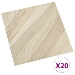 vidaXL Plăci de pardoseală autoadezive, 20 buc. bej dungi PVC 1,86 m² vidaXL Plăci de pardoseală autoadezive, 20 buc. bej dungi PVC 1,86 m²