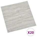 vidaXL Plăci de pardoseală autoadezive 20 buc. gri deschis PVC 1,86 m² vidaXL Plăci de pardoseală autoadezive 20 buc. gri deschis PVC 1,86 m²