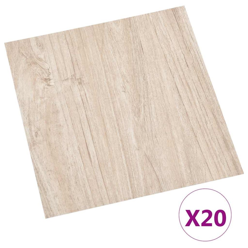 vidaXL Plăci pardoseală autoadezive 20 buc. maro deschis PVC 1,86 m²