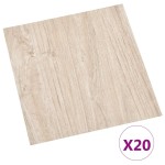 vidaXL Plăci pardoseală autoadezive 20 buc. maro deschis PVC 1,86 m²