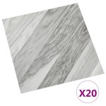 vidaXL Plăci de pardoseală autoadezive, 20 buc. gri dungi PVC 1,86 m² vidaXL Plăci de pardoseală autoadezive, 20 buc. gri dungi PVC 1,86 m²