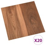 vidaXL Plăci de pardoseală autoadezive, 20 buc., maro, PVC, 1,86 m² vidaXL Plăci de pardoseală autoadezive, 20 buc., maro, PVC, 1,86 m²