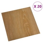 vidaXL Plăci de pardoseală autoadezive, 20 buc., maro, PVC, 1,86 m² vidaXL Plăci de pardoseală autoadezive, 20 buc., maro, PVC, 1,86 m²