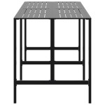 vidaXL Masă de bar, negru, 200x100x110 cm, oțel vopsit electrostatic vidaXL Masă de bar, negru, 200x100x110 cm, oțel vopsit electrostatic