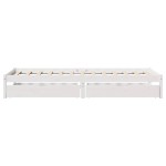 vidaXL Cadru de pat fără saltea, alb, 75x190 cm, lemn masiv de pin