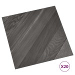 vidaXL Plăci de pardoseală autoadezive, 20 buc. gri dungi PVC 1,86 m² vidaXL Plăci de pardoseală autoadezive, 20 buc. gri dungi PVC 1,86 m²