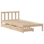 vidaXL Cadru de pat fără saltea, 75x190 cm, lemn masiv de pin