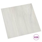 vidaXL Plăci de pardoseală autoadezive, 20 buc., crem, PVC, 1,86 m² vidaXL Plăci de pardoseală autoadezive, 20 buc., crem, PVC, 1,86 m²