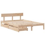 vidaXL Cadru de pat fără saltea, 120x190 cm, lemn masiv pin vidaXL Cadru de pat fără saltea, 120x190 cm, lemn masiv pin