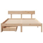 vidaXL Cadru de pat fără saltea, 120x190 cm, lemn masiv pin vidaXL Cadru de pat fără saltea, 120x190 cm, lemn masiv pin