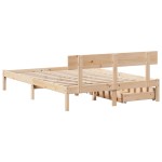 vidaXL Cadru de pat fără saltea, 120x190 cm, lemn masiv pin vidaXL Cadru de pat fără saltea, 120x190 cm, lemn masiv pin