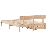 vidaXL Cadru de pat fără saltea, 140x190 cm, lemn masiv de pin vidaXL Cadru de pat fără saltea, 140x190 cm, lemn masiv de pin