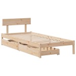 vidaXL Cadru de pat fără saltea, 90x200 cm, lemn masiv pin