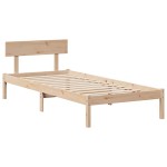 vidaXL Cadru de pat fără saltea, 90x200 cm, lemn masiv pin