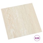 vidaXL Plăci de pardoseală autoadezive, 20 buc., bej, PVC, 1,86 m²