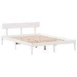 vidaXL Cadru de pat fără saltea, alb, 160x200 cm, lemn masiv pin vidaXL Cadru de pat fără saltea, alb, 160x200 cm, lemn masiv pin
