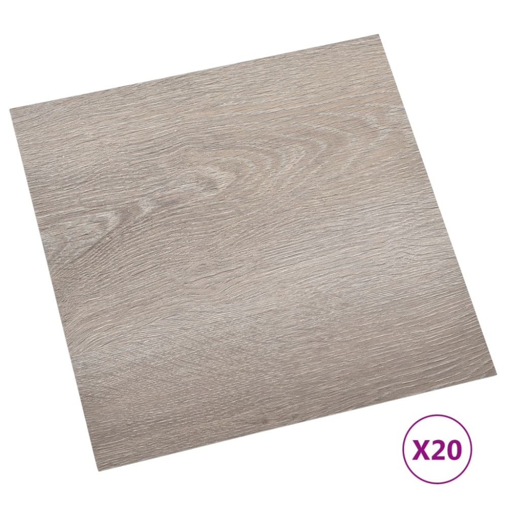 vidaXL Plăci de pardoseală autoadezive 20 buc. gri taupe, PVC, 1,86 m²