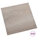 vidaXL Plăci de pardoseală autoadezive 20 buc. gri taupe, PVC, 1,86 m² vidaXL Plăci de pardoseală autoadezive 20 buc. gri taupe, PVC, 1,86 m²