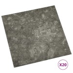 vidaXL Plăci de pardoseală autoadezive, 20 buc., gri, PVC, 1,86 m²