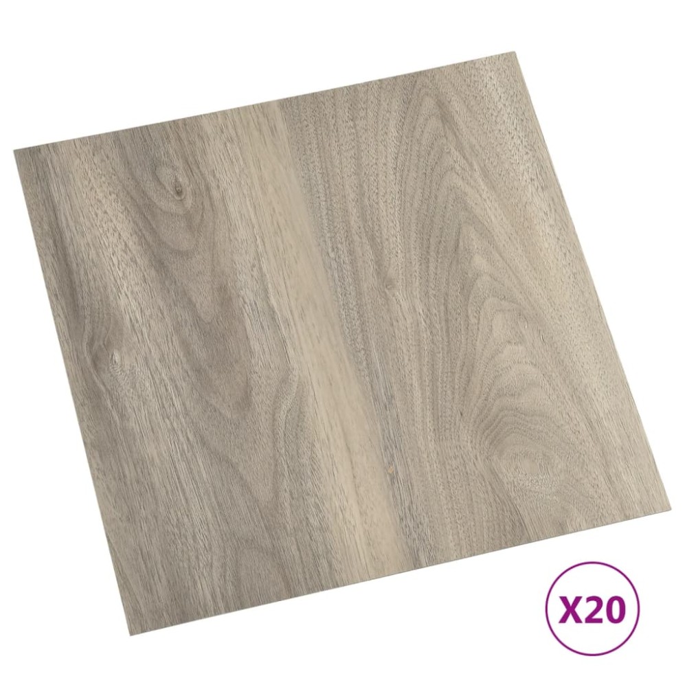 vidaXL Plăci de pardoseală autoadezive 20 buc. gri taupe, PVC, 1,86 m²