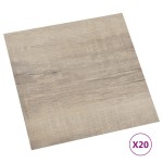 vidaXL Plăci de pardoseală autoadezive 20 buc. gri taupe, PVC, 1,86 m² vidaXL Plăci de pardoseală autoadezive 20 buc. gri taupe, PVC, 1,86 m²