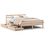vidaXL Cadru de pat fără saltea, 120x190 cm, lemn masiv pin vidaXL Cadru de pat fără saltea, 120x190 cm, lemn masiv pin