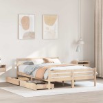 vidaXL Cadru de pat fără saltea, 120x190 cm, lemn masiv pin vidaXL Cadru de pat fără saltea, 120x190 cm, lemn masiv pin