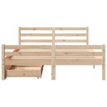 vidaXL Cadru de pat fără saltea, 120x190 cm, lemn masiv pin vidaXL Cadru de pat fără saltea, 120x190 cm, lemn masiv pin
