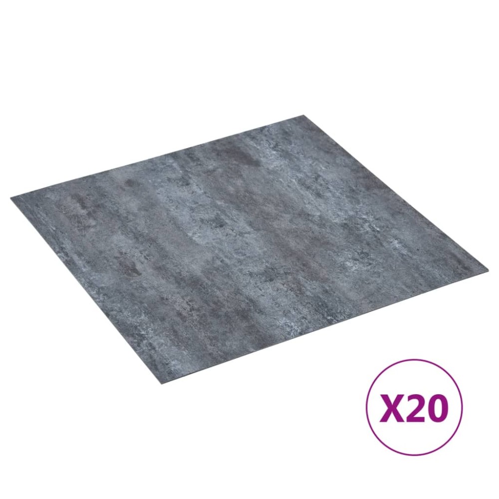 vidaXL Plăci de pardoseală autoadezive 20 buc. gri marmură PVC 1,86 m²