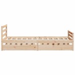 vidaXL Cadru de pat fără saltea, 90x200 cm, lemn masiv pin