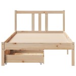 vidaXL Cadru de pat fără saltea, 75x190 cm, lemn masiv de pin
