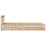 vidaXL Cadru de pat fără saltea, 75x190 cm, lemn masiv de pin