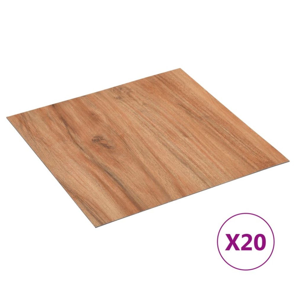 vidaXL Plăci de pardoseală autoadezive, 20 buc., natural, 1,86 m², PVC