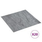 vidaXL Plăci de pardoseală autoadezive 20 buc. gri deschis PVC 1,86 m² vidaXL Plăci de pardoseală autoadezive 20 buc. gri deschis PVC 1,86 m²