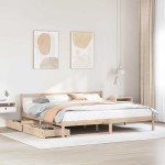 vidaXL Cadru de pat fără saltea, 180x200 cm, lemn masiv pin