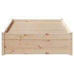 vidaXL Cadru de pat fără saltea, 75x190 cm, lemn masiv de pin