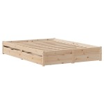 vidaXL Cadru de pat fără saltea, 120x190 cm, lemn masiv pin