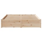 vidaXL Cadru de pat fără saltea, 135x190 cm, lemn masiv de pin