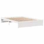 vidaXL Cadru de pat fără saltea, alb, 120x200 cm, lemn masiv pin vidaXL Cadru de pat fără saltea, alb, 120x200 cm, lemn masiv pin