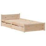 vidaXL Cadru de pat fără saltea, 90x200 cm, lemn masiv pin