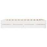 vidaXL Cadru de pat fără saltea, alb, 200x200 cm, lemn masiv pin