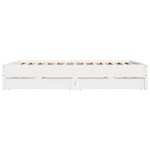 vidaXL Cadru de pat fără saltea, alb, 180x200 cm, lemn masiv pin
