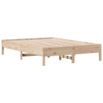 vidaXL Cadru de pat fără saltea, 150x200 cm, lemn masiv pin vidaXL Cadru de pat fără saltea, 150x200 cm, lemn masiv pin