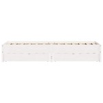 vidaXL Cadru de pat fără saltea, alb, 90x200 cm, lemn masiv pin
