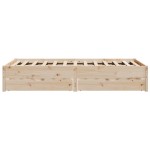 vidaXL Cadru de pat fără saltea, 140x190 cm, lemn masiv de pin