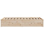 vidaXL Cadru de pat fără saltea, 135x190 cm, lemn masiv de pin vidaXL Cadru de pat fără saltea, 135x190 cm, lemn masiv de pin